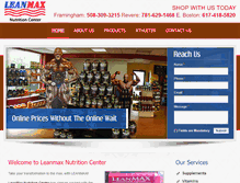 Tablet Screenshot of leanmaxnutrition.com